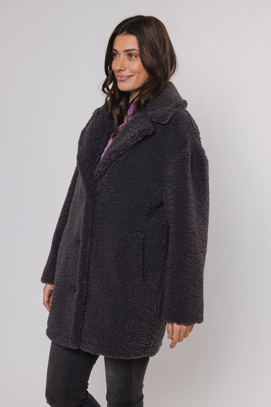 Cappotto BAPS TEDDY MID LENGTH COAT SINGLE BREASTED  Rino & Pelle Autunno Inverno 2024/25 Graphite