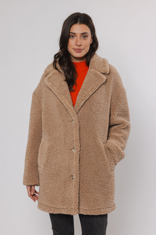 Cappotto BAPS TEDDY MID LENGTH COAT SINGLE BREASTED  Rino & Pelle Autunno Inverno 2024/25 Sand