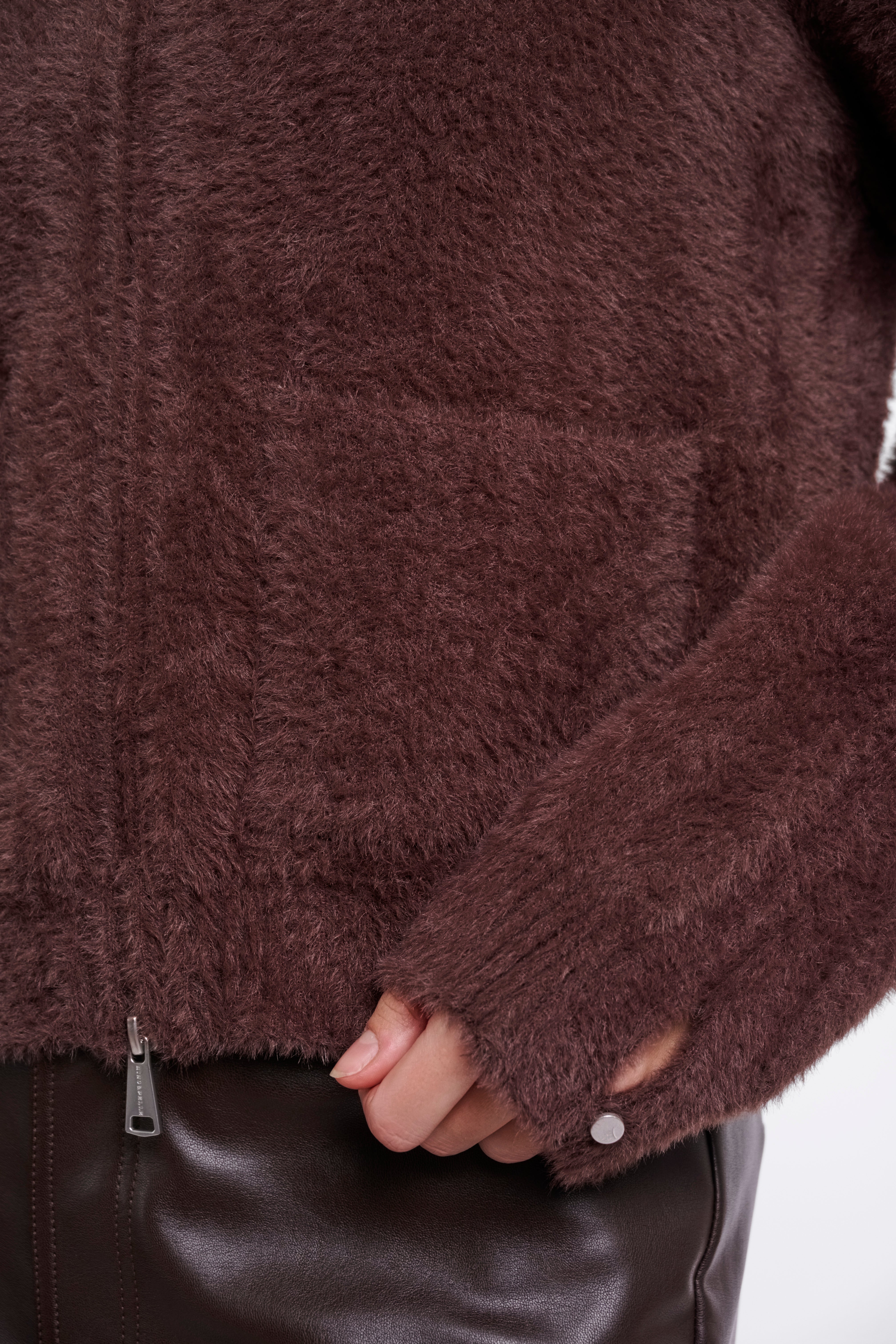 Cardigan donna art. Bento Rino & Pelle Coffee roast