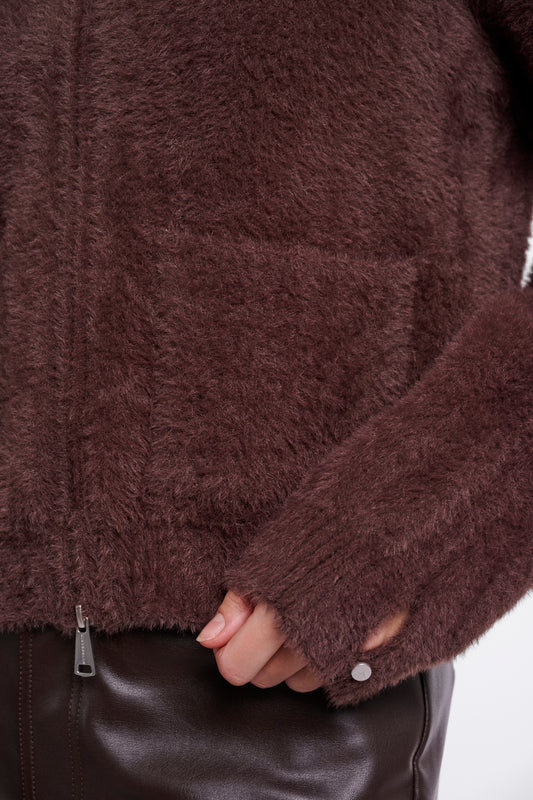 Cardigan donna art. Bento Rino & Pelle Coffee roast