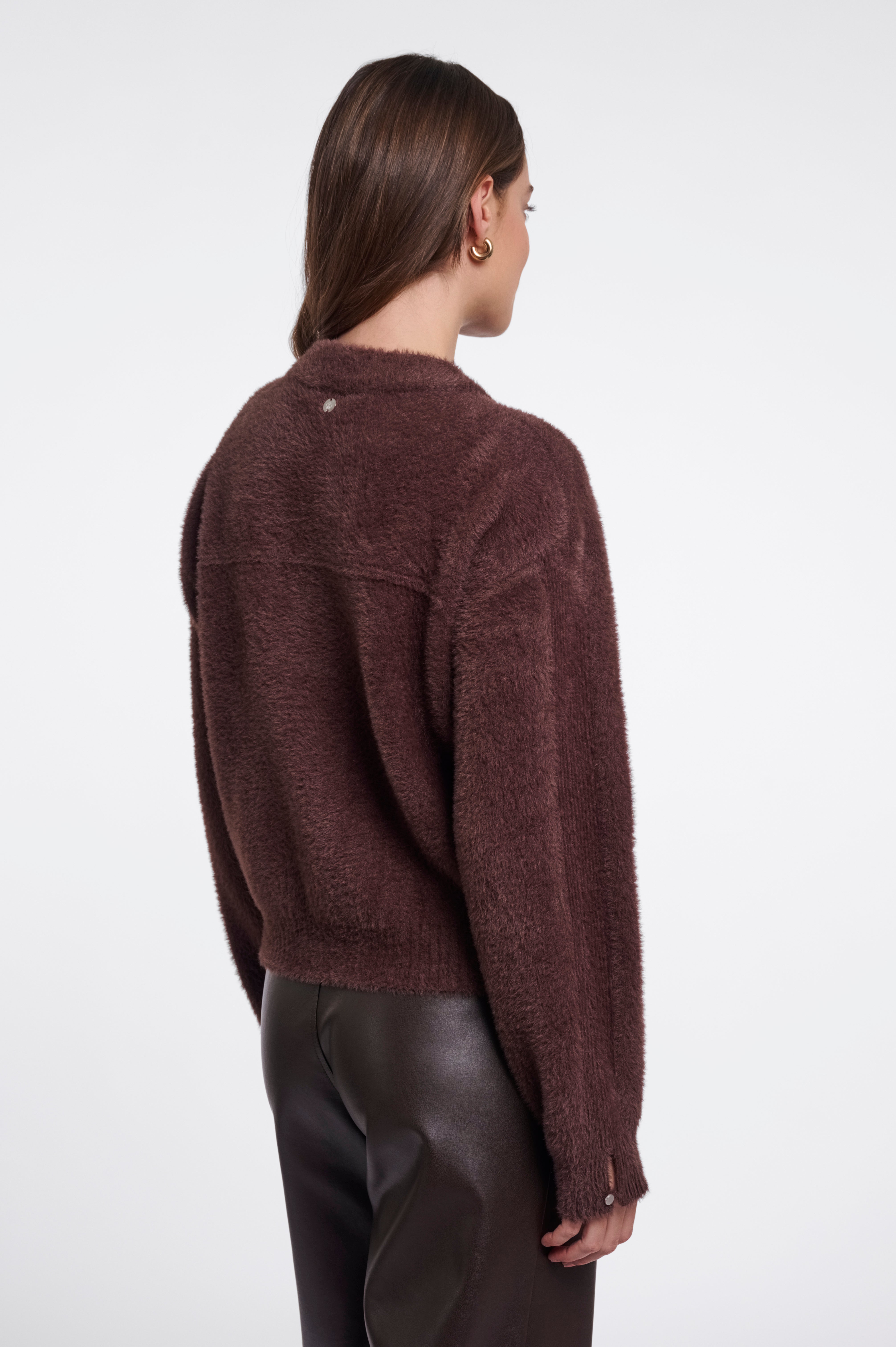 Cardigan donna art. Bento Rino & Pelle Coffee roast