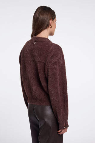 Cardigan donna art. Bento Rino & Pelle Coffee roast