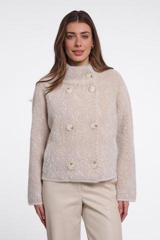 Giacca donna art. Beth Rino & Pelle Beige herringbone