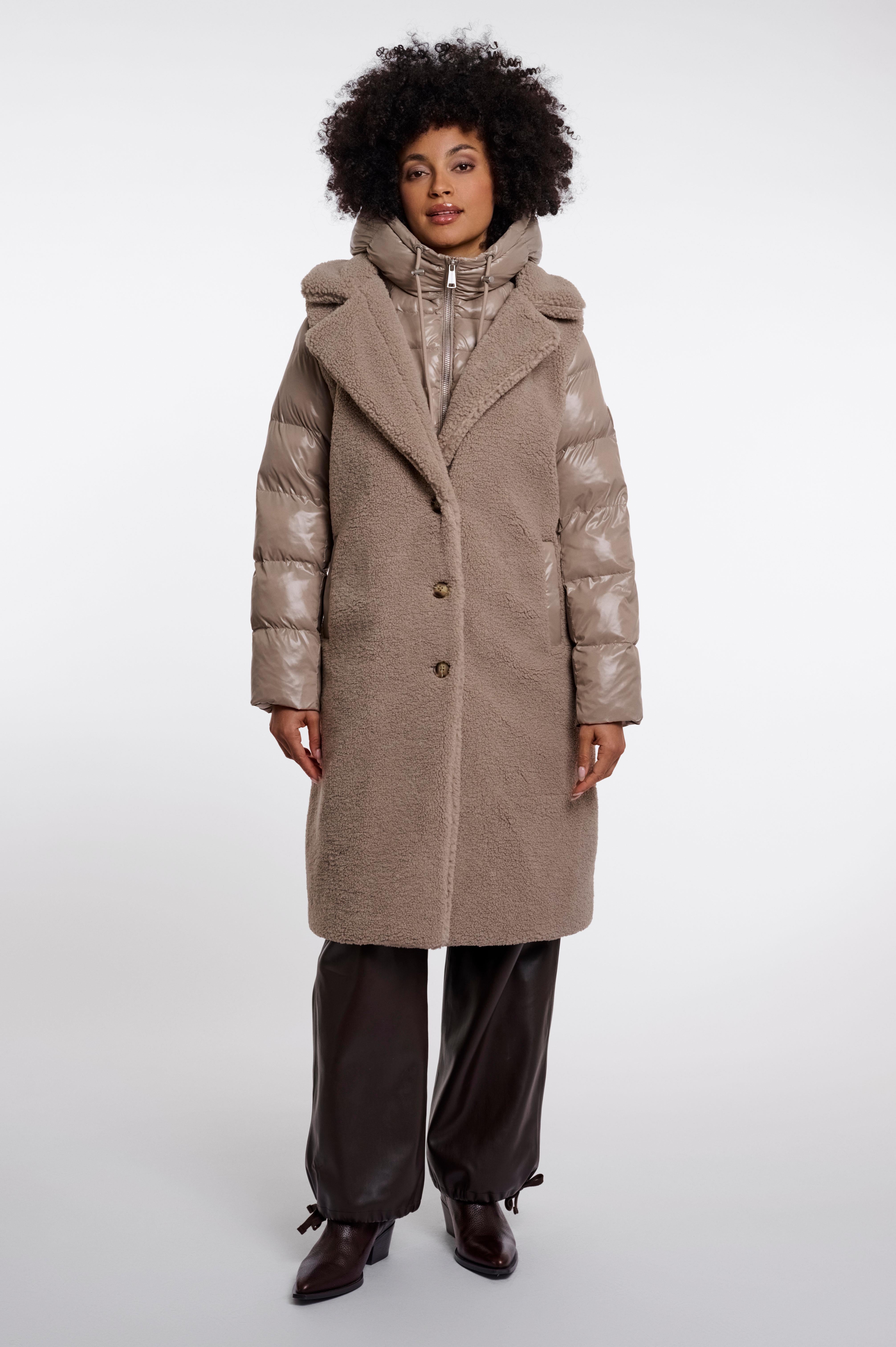 Piumino donna art. Blen Rino & Pelle Mocha latte