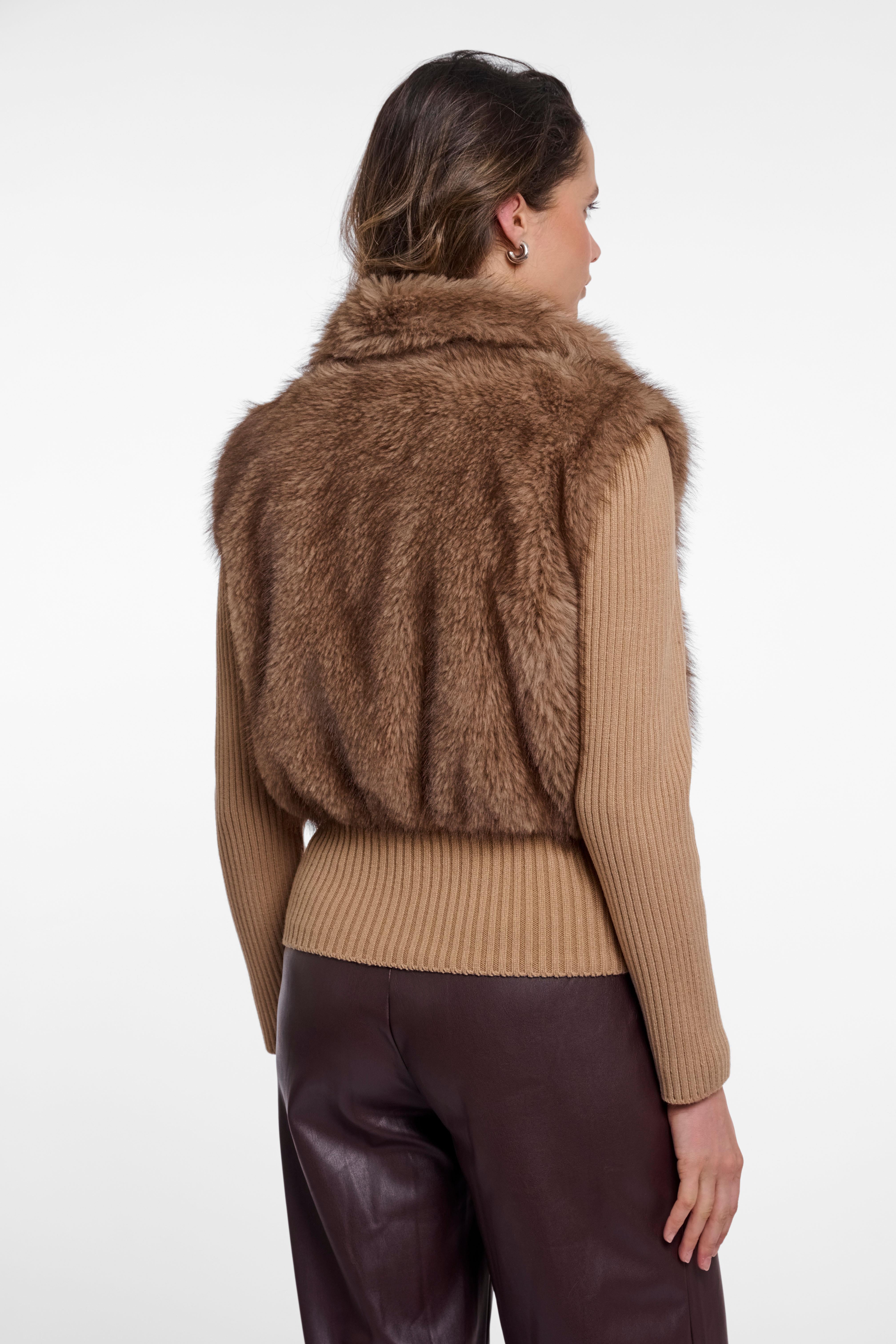 Cardigan donna art. Bodi Rino & Pelle Light toast