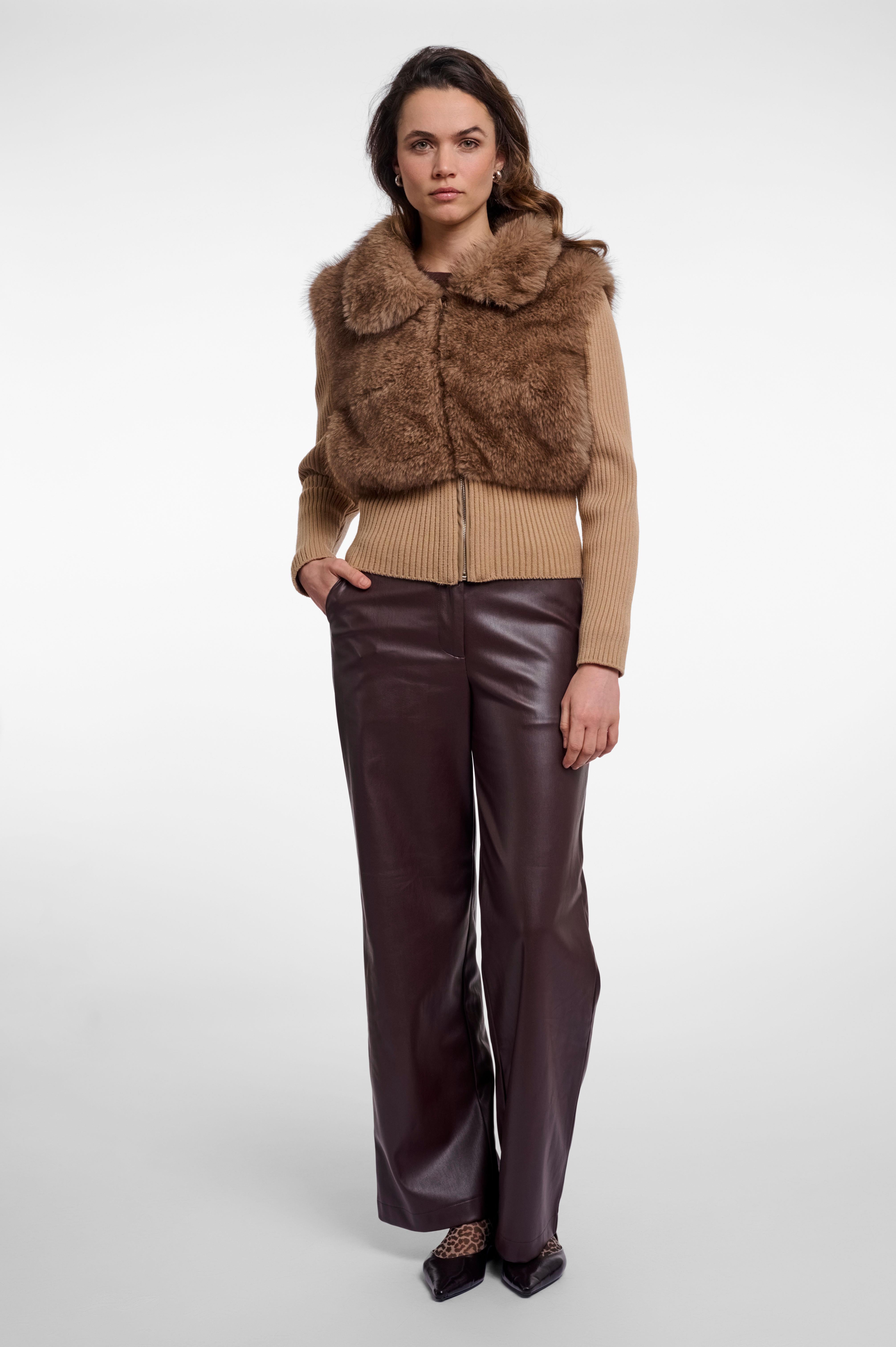 Cardigan donna art. Bodi Rino & Pelle Light toast