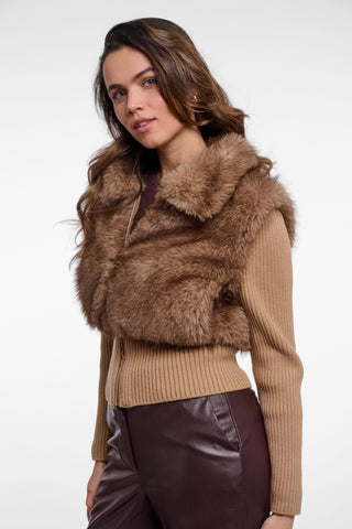 Cardigan donna art. Bodi Rino & Pelle Light toast