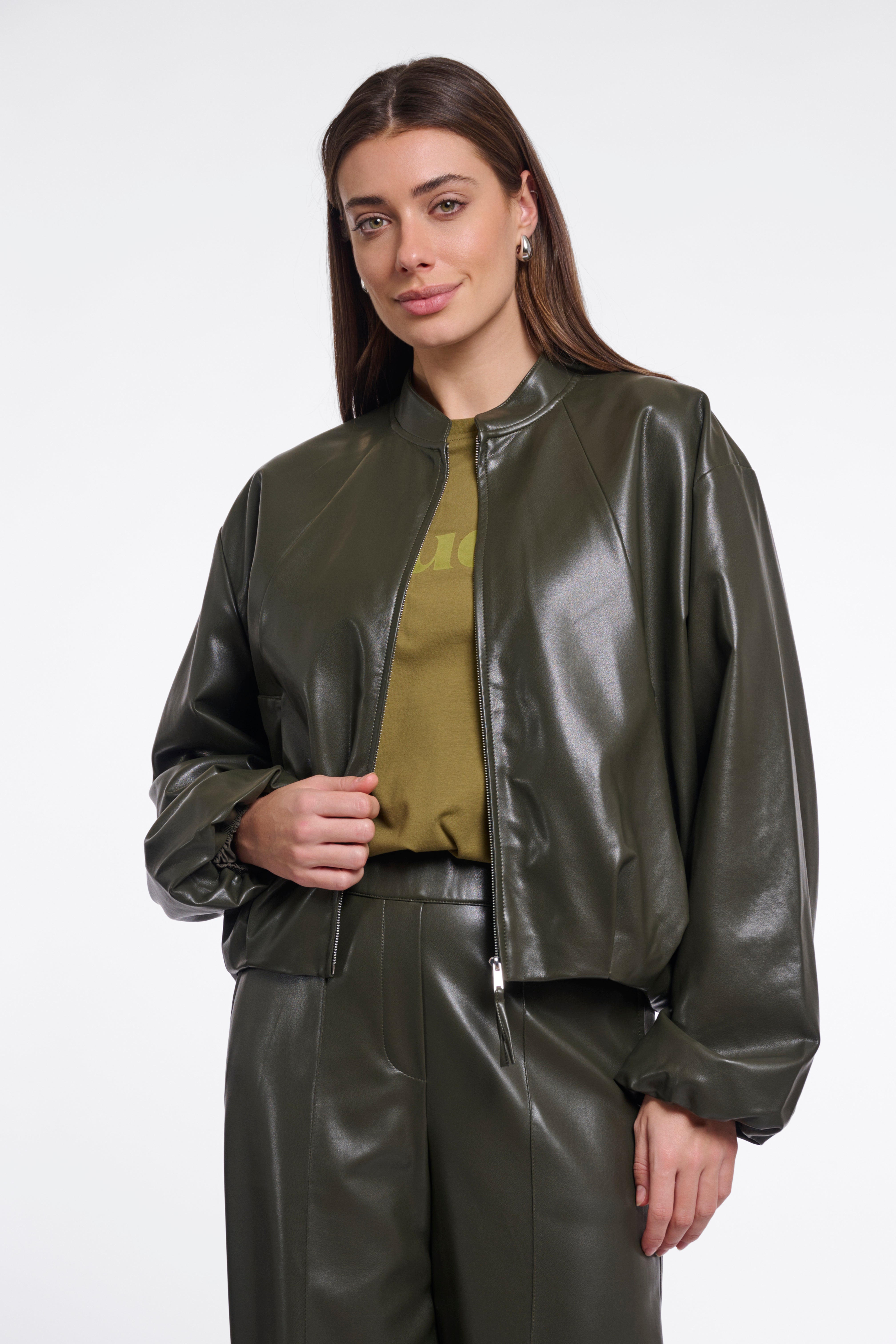 Giubbotto donna art. Boja Rino & Pelle Hunter green