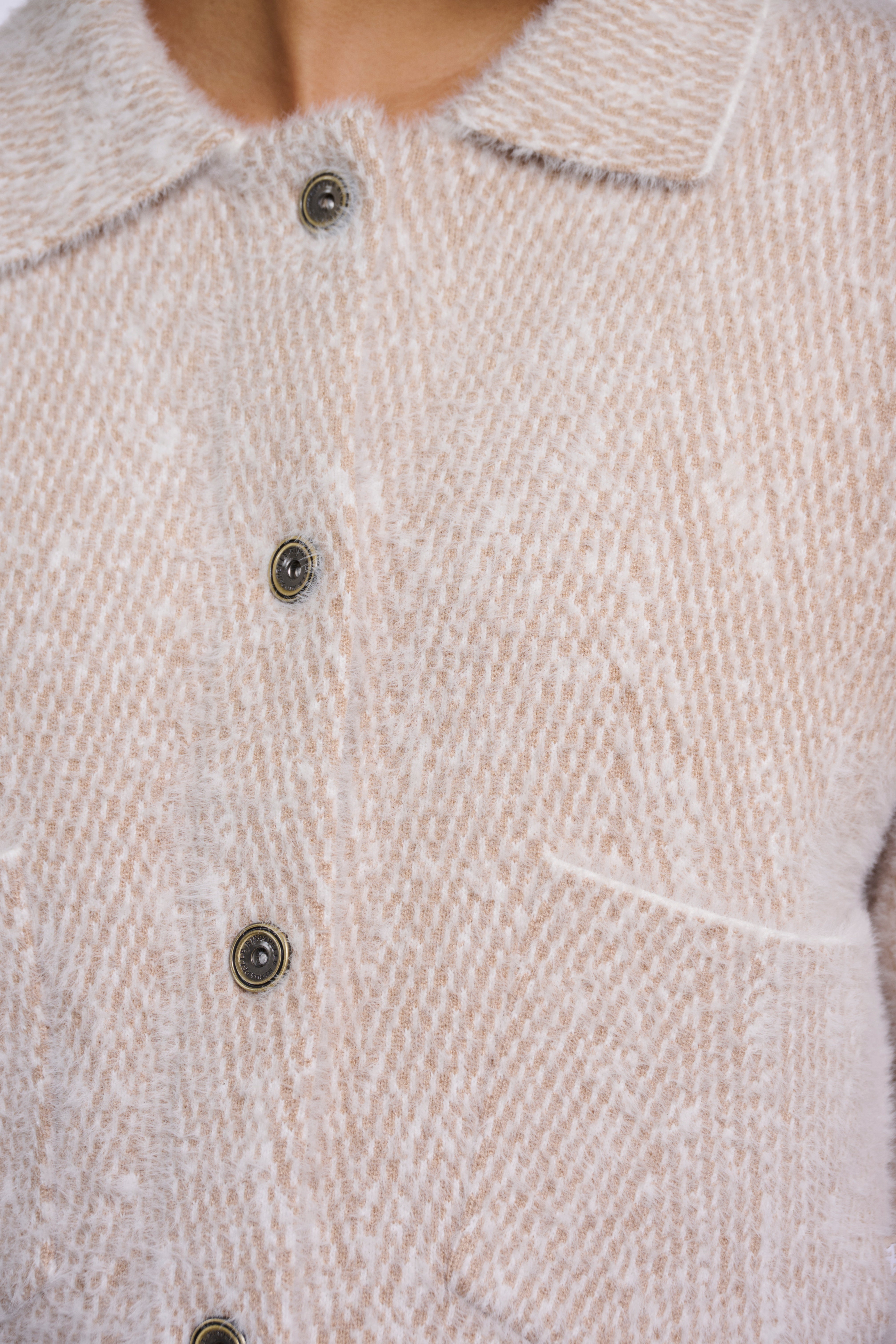Giacca donna art. Bubbly Rino & Pelle Beige herringbone