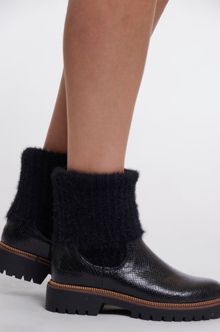 Chelsea boot donna art. Caleb Rino & Pelle Black snake