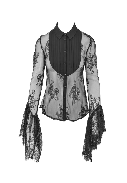 Carinas Shirt M/L Lace W/Renaissance Sleeve+Folded Collar art. RDP2403009036 Women's Relish Spring Summer 2024