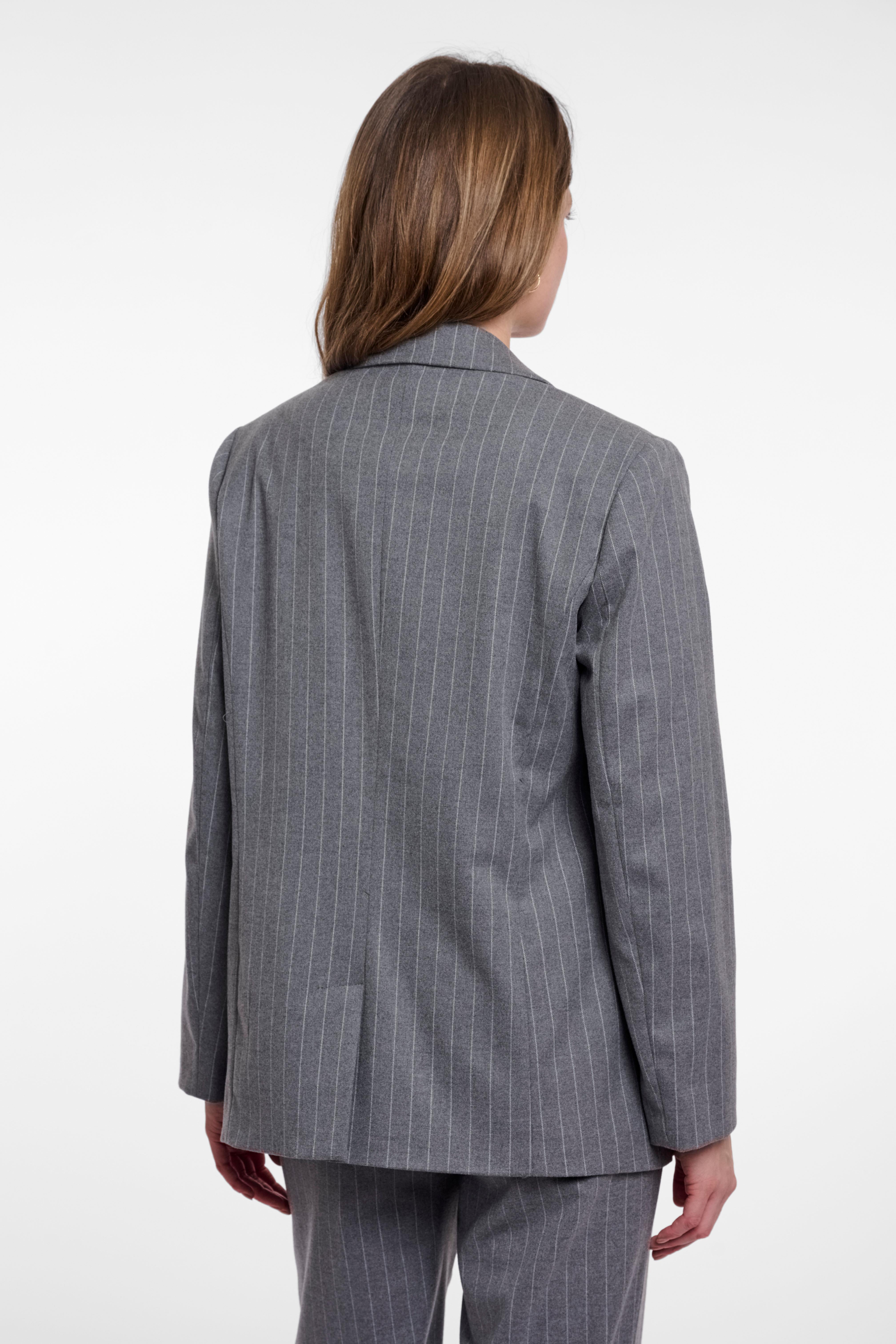 Blazer donna art. Carla Rino & Pelle Mid grey pinstripe