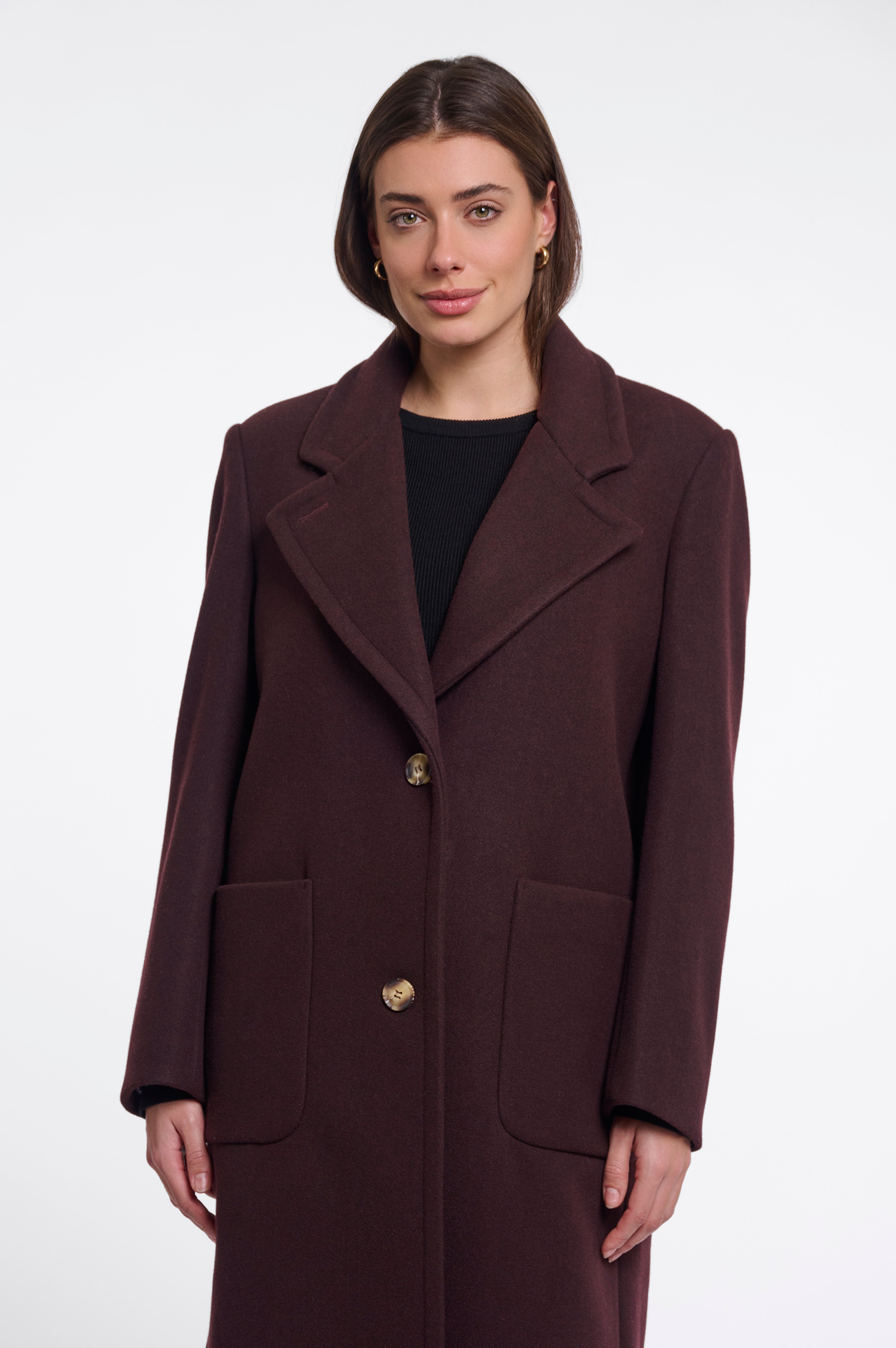 Cappotto donna art. Cecile Rino & Pelle Chocolate bean