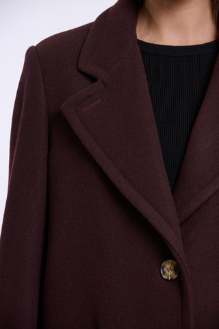 Cappotto donna art. Cecile Rino & Pelle Chocolate bean