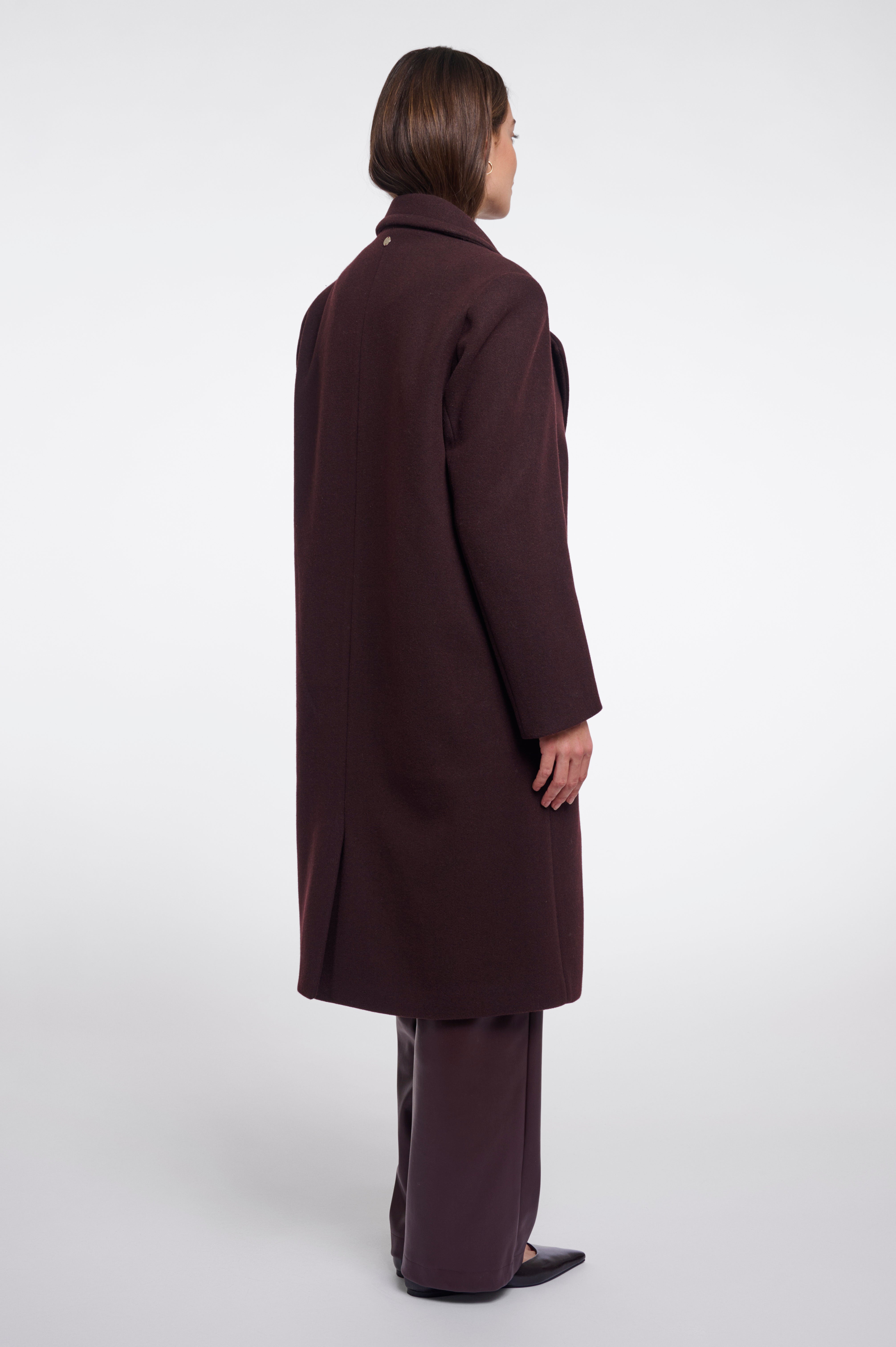 Cappotto donna art. Cecile Rino & Pelle Chocolate bean