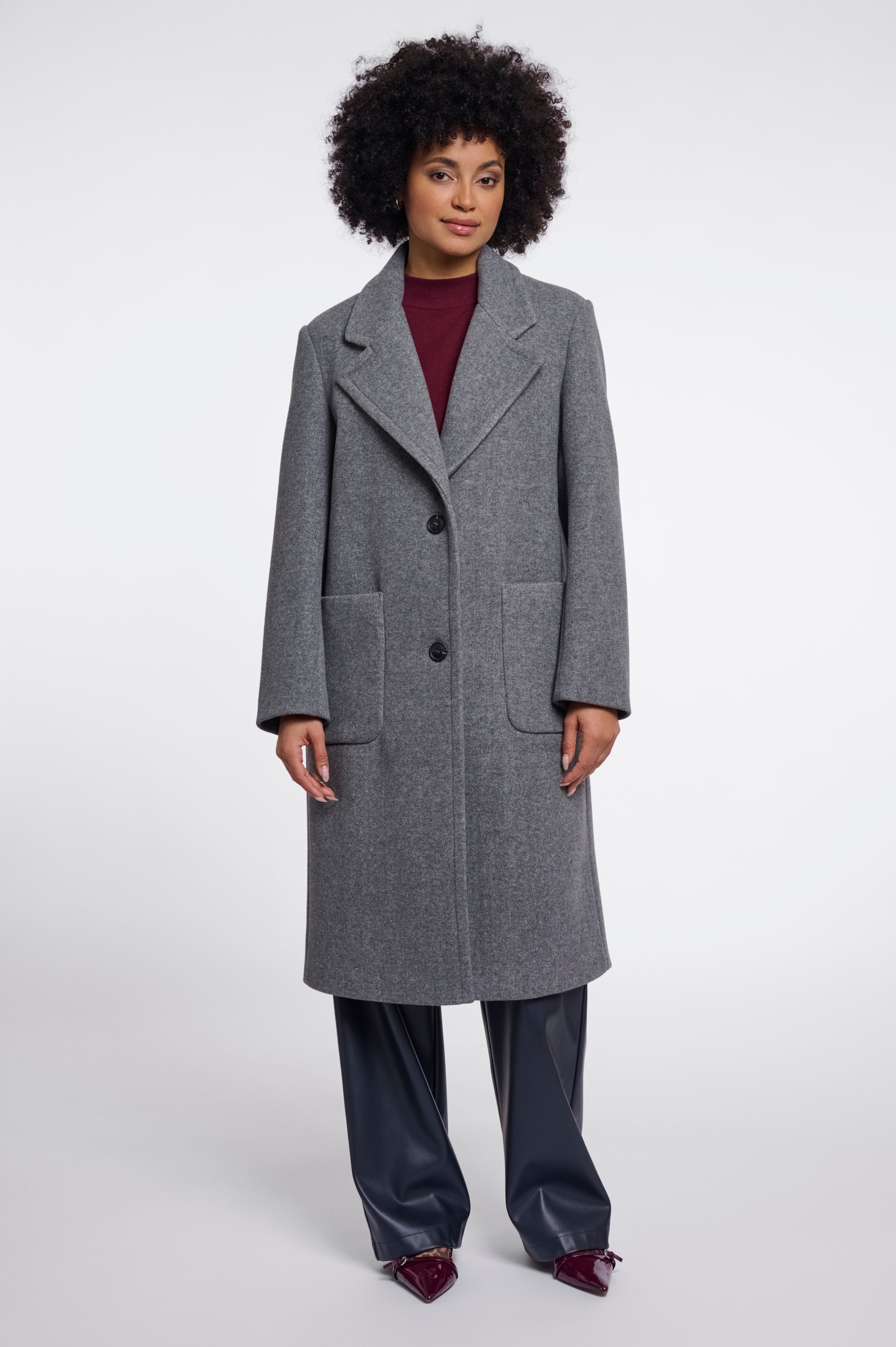 Cappotto donna art. Cecile Rino & Pelle Mid grey melange