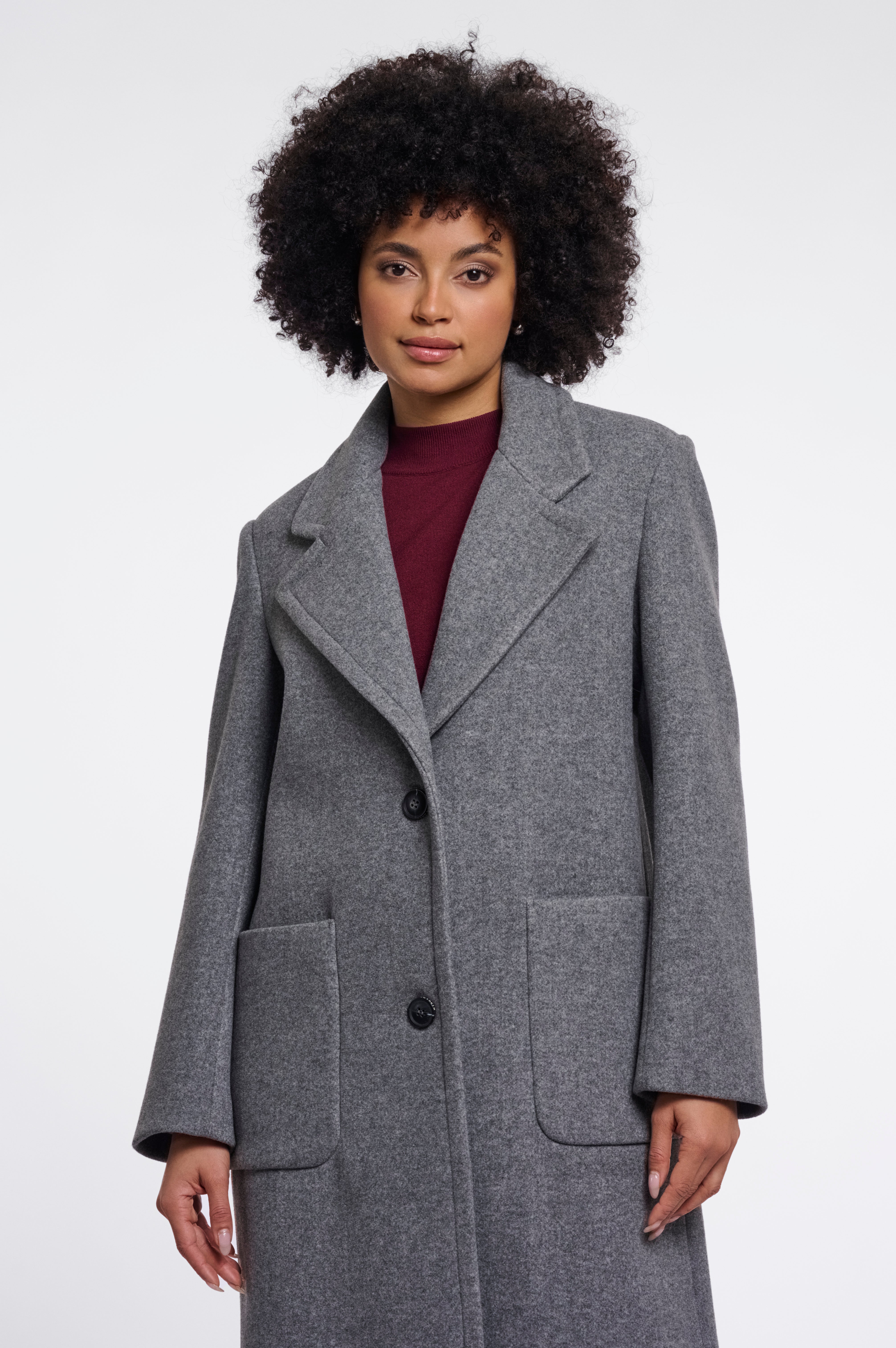 Cappotto donna art. Cecile Rino & Pelle Mid grey melange