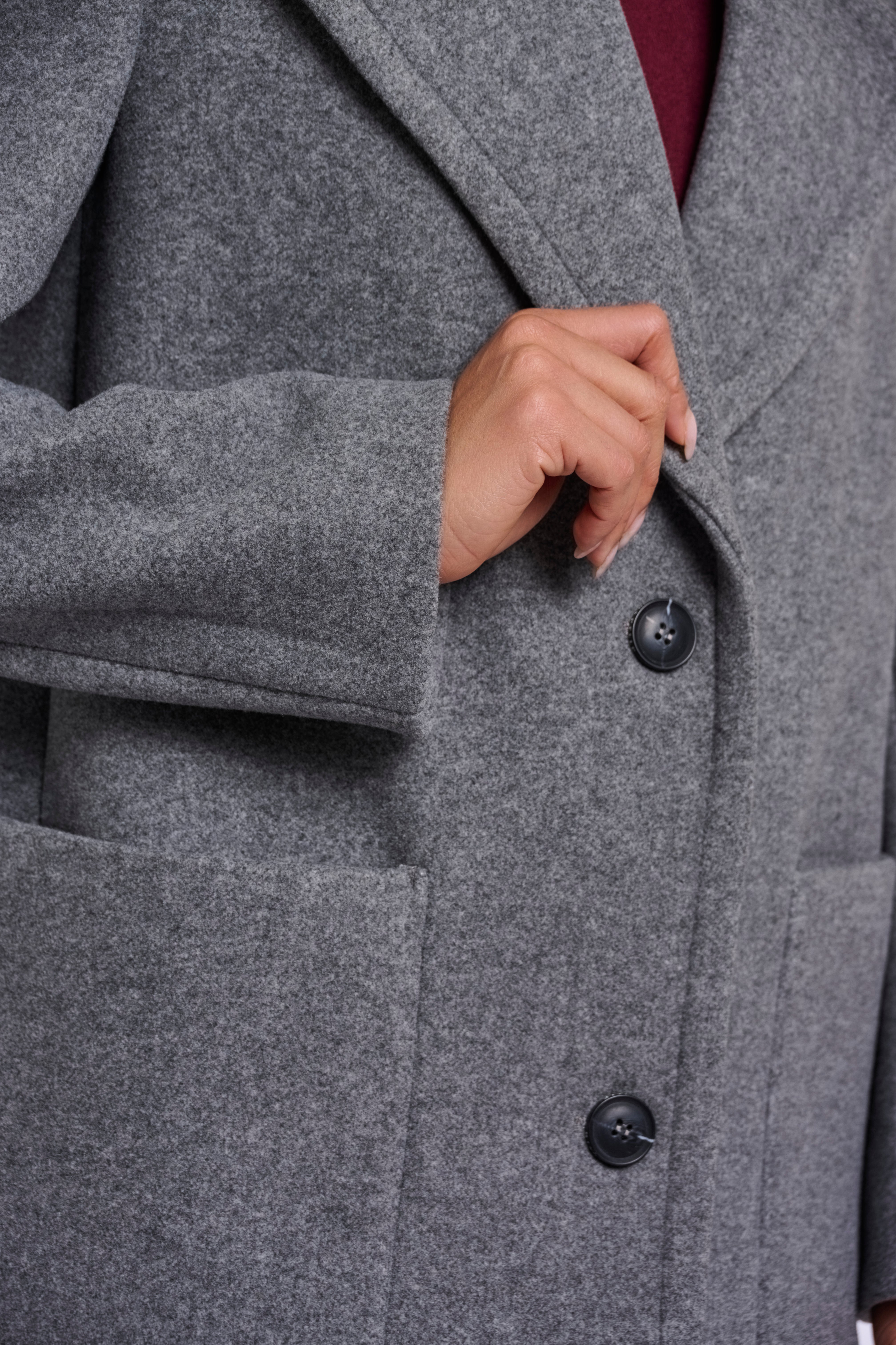 Cappotto donna art. Cecile Rino & Pelle Mid grey melange