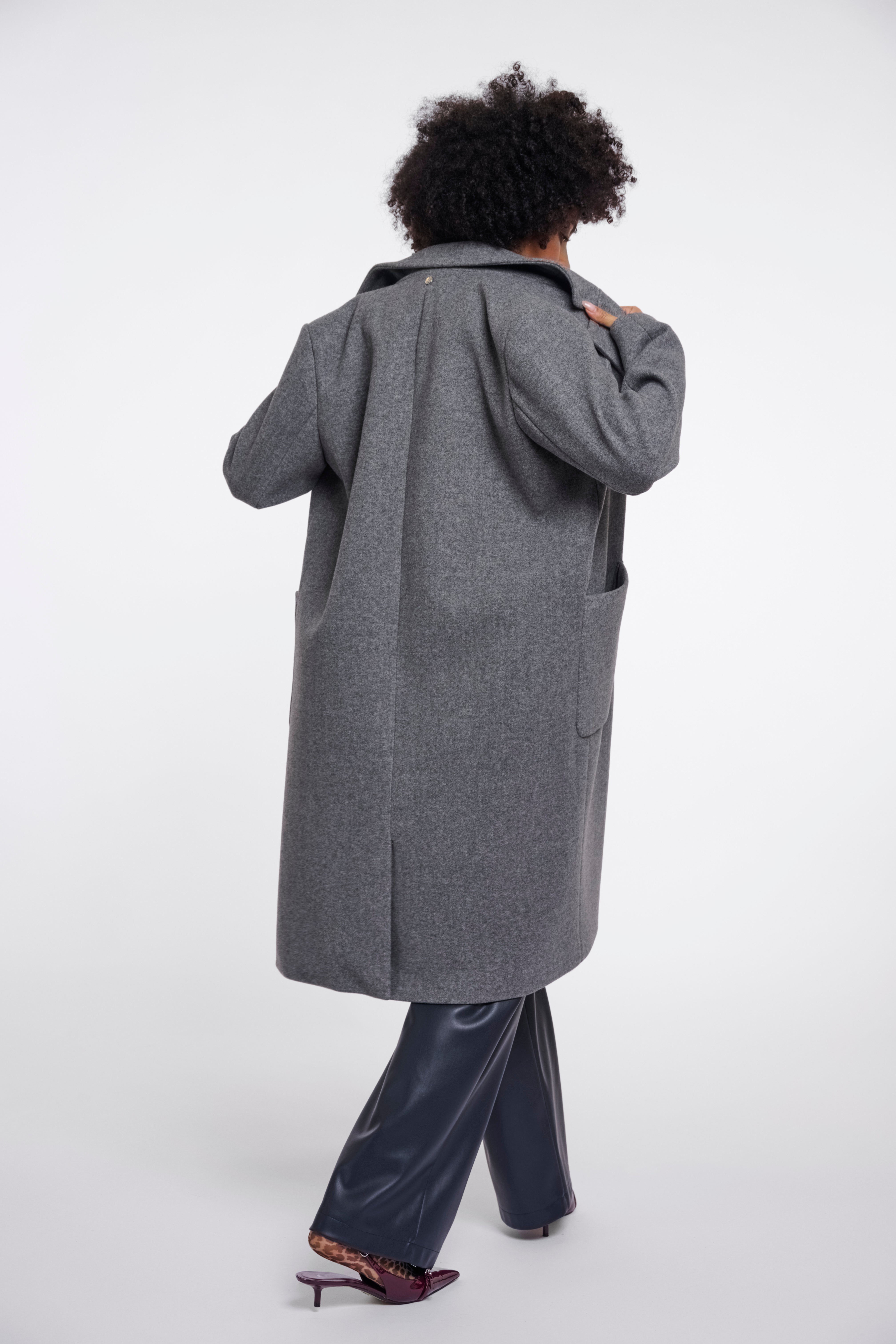 Cappotto donna art. Cecile Rino & Pelle Mid grey melange
