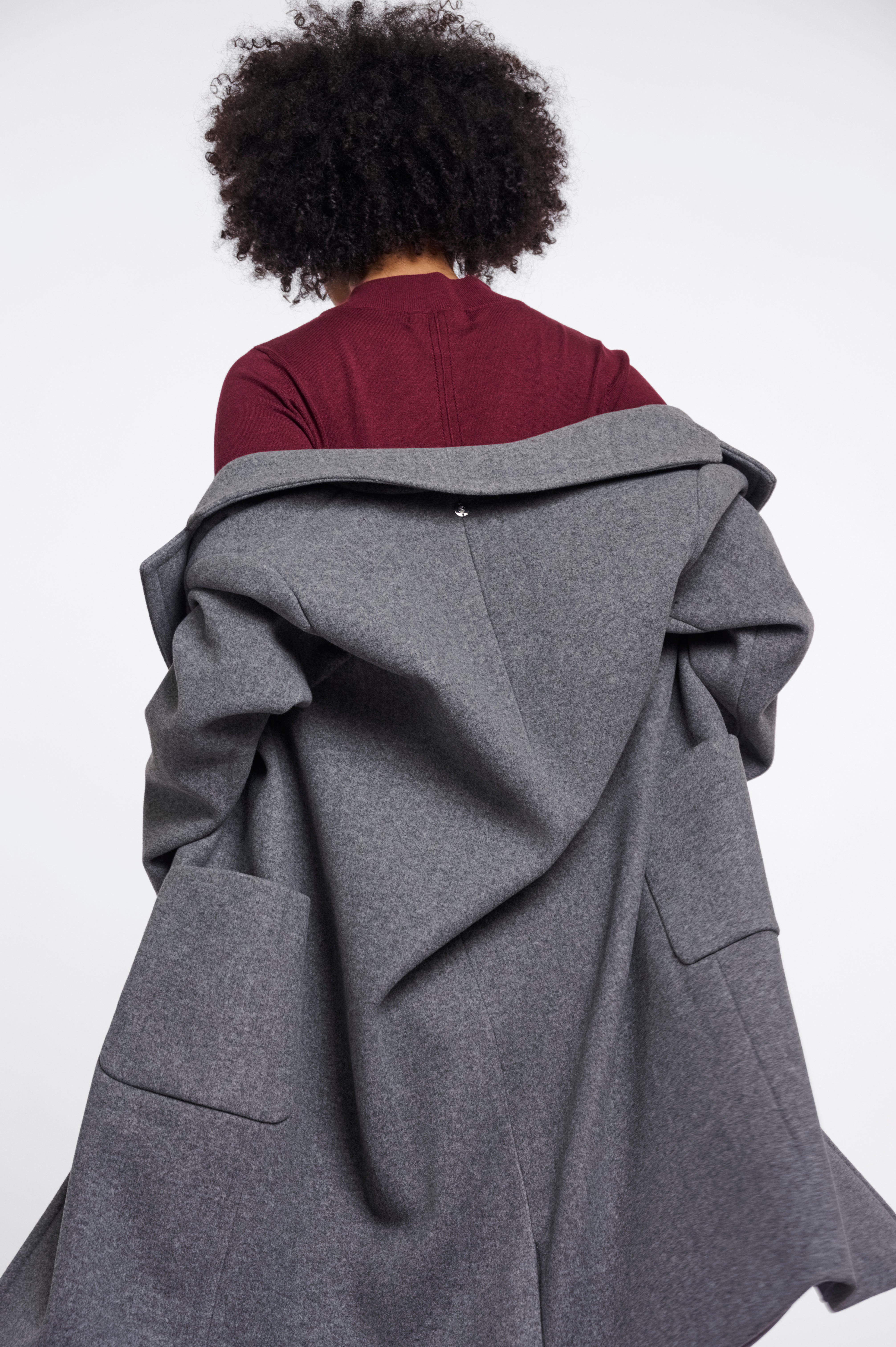 Cappotto donna art. Cecile Rino & Pelle Mid grey melange