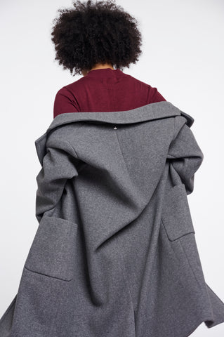 Cappotto donna art. Cecile Rino & Pelle Mid grey melange