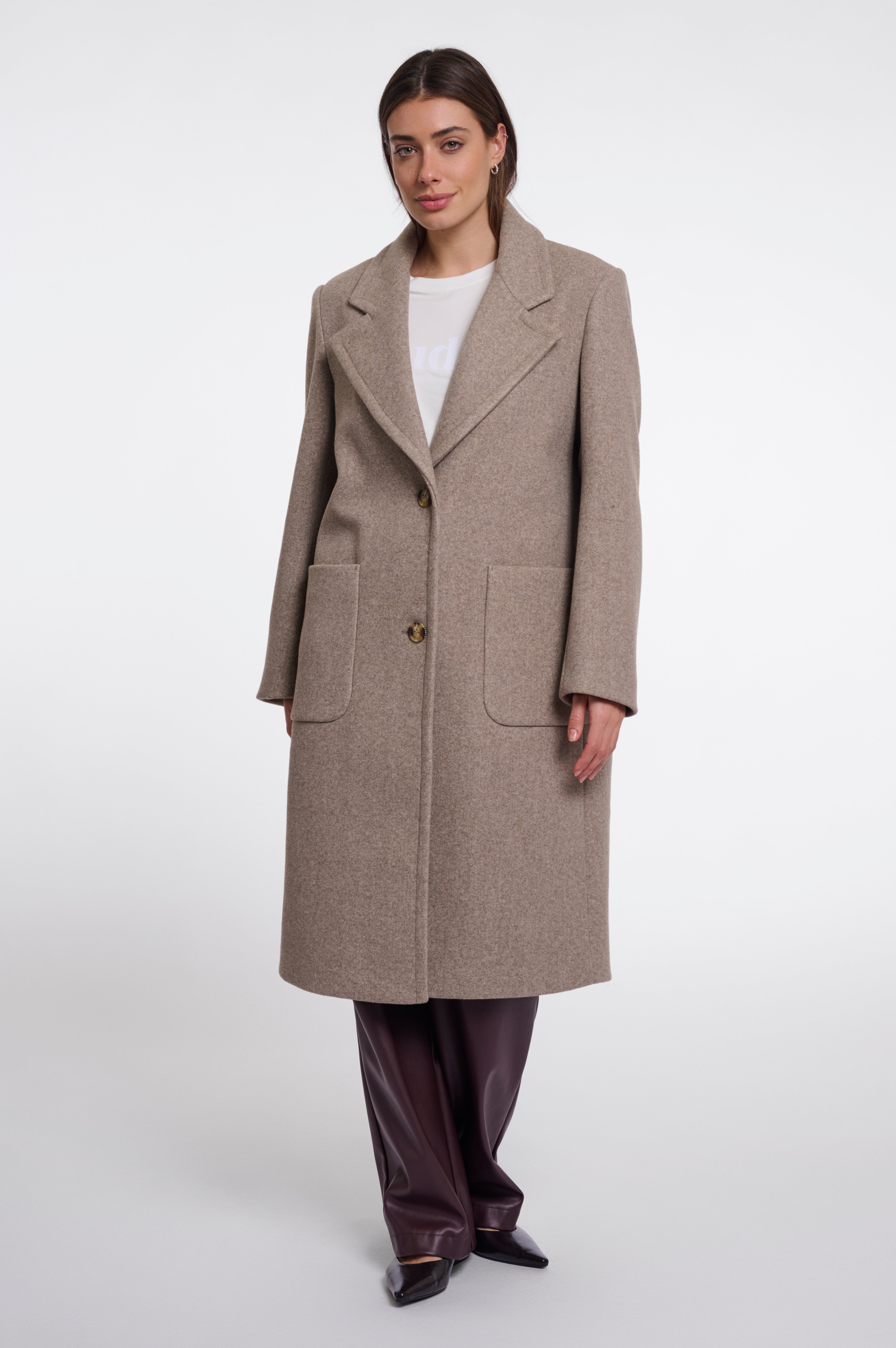 Cappotto donna art. Cecile Rino & Pelle Toffee melange