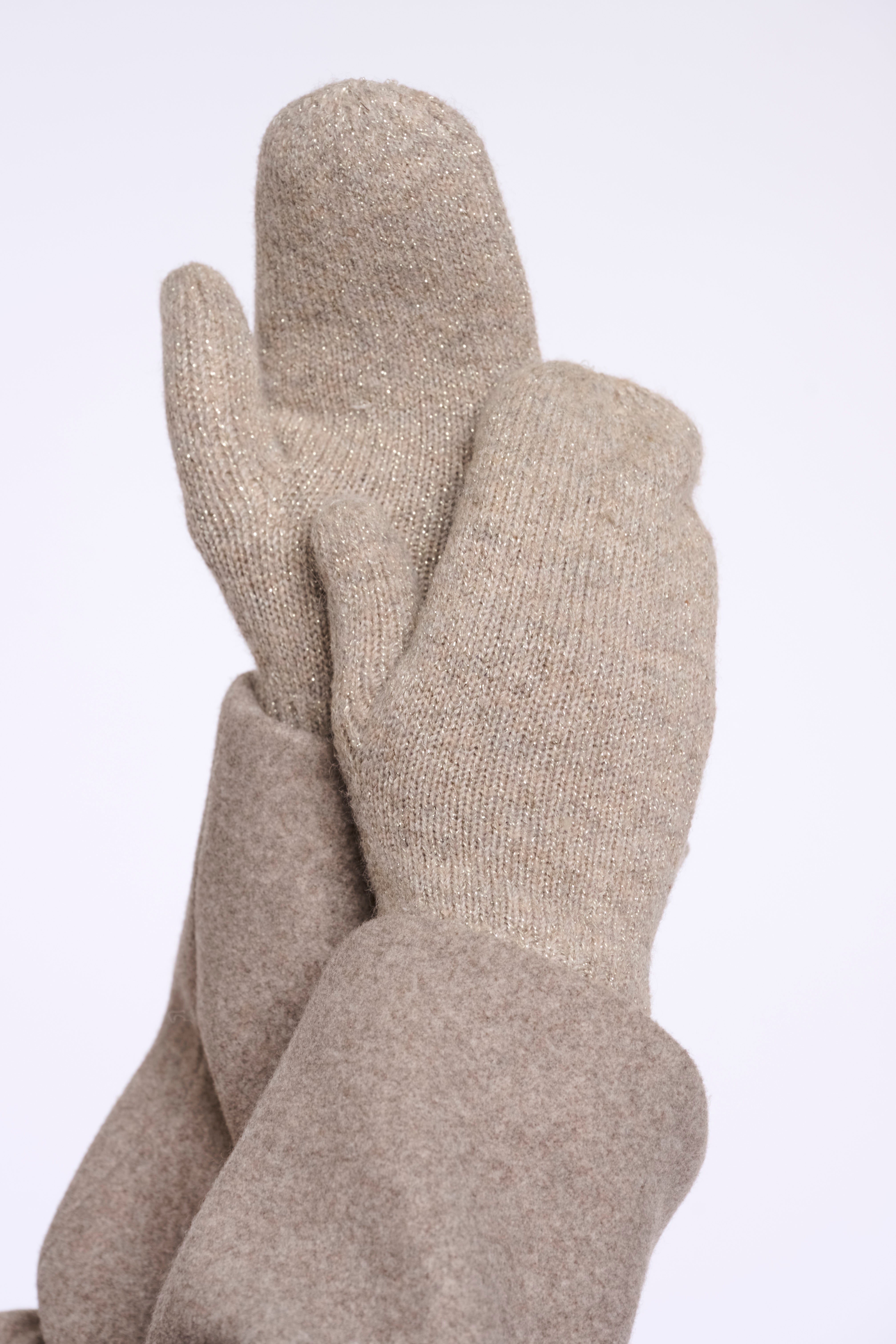 Muffole donna art. Clive Rino & Pelle Beige mix