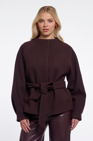 Cappotto donna art. Cornelia Rino & Pelle Chocolate bean