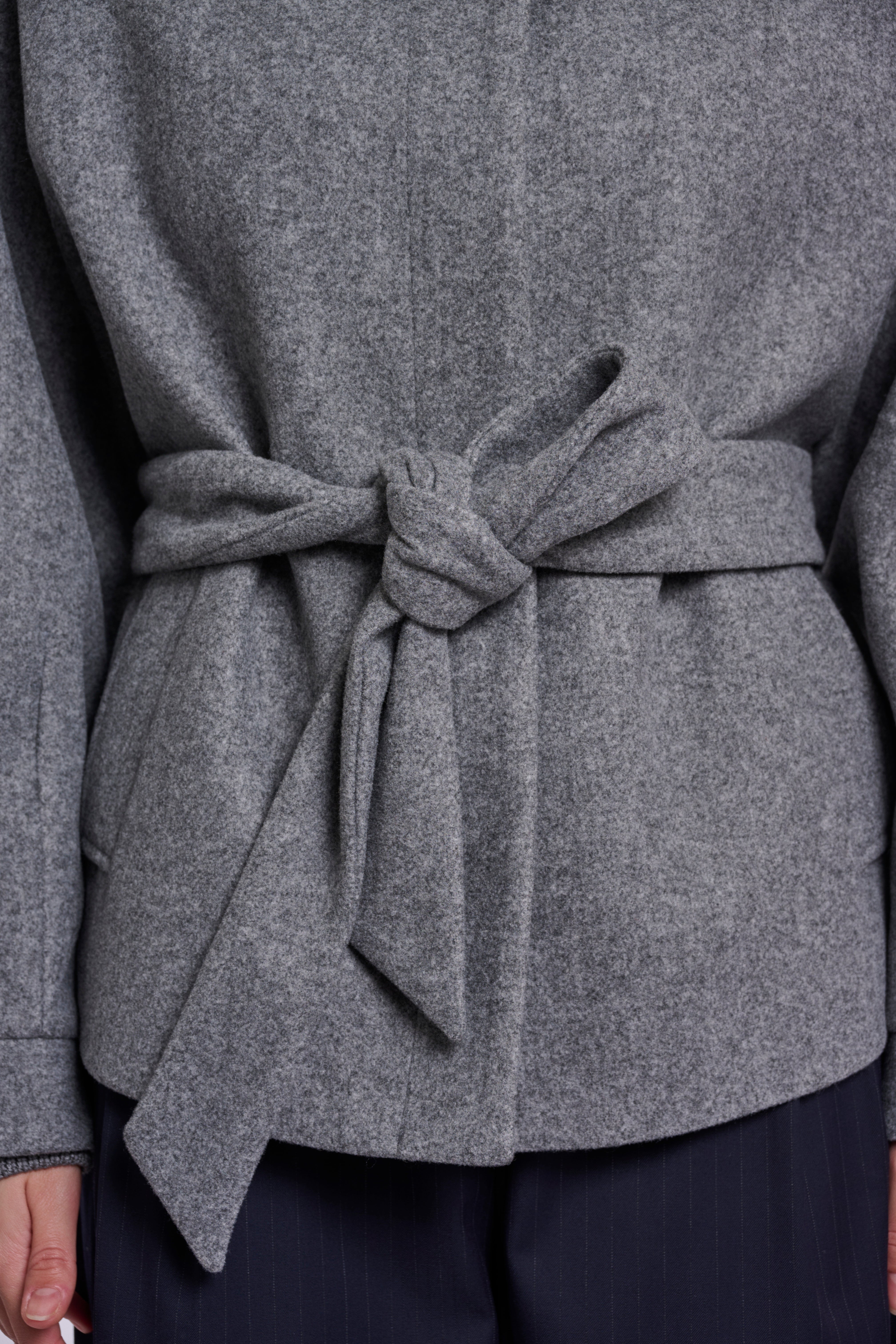 Cappotto donna art. Cornelia Rino & Pelle Mid grey melange