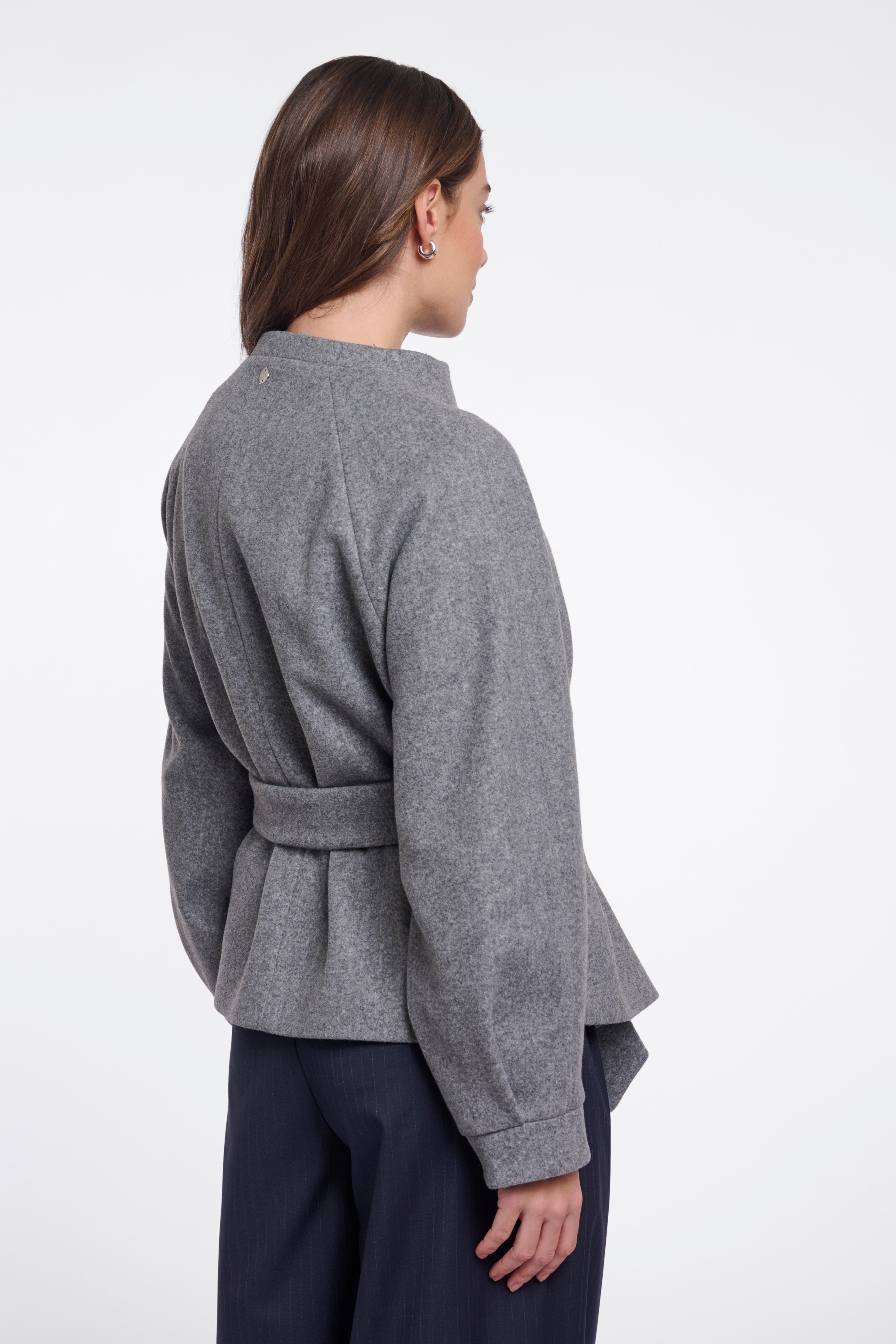 Cappotto donna art. Cornelia Rino & Pelle Mid grey melange