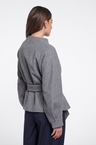 Cappotto donna art. Cornelia Rino & Pelle Mid grey melange
