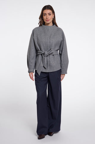 Cappotto donna art. Cornelia Rino & Pelle Mid grey melange