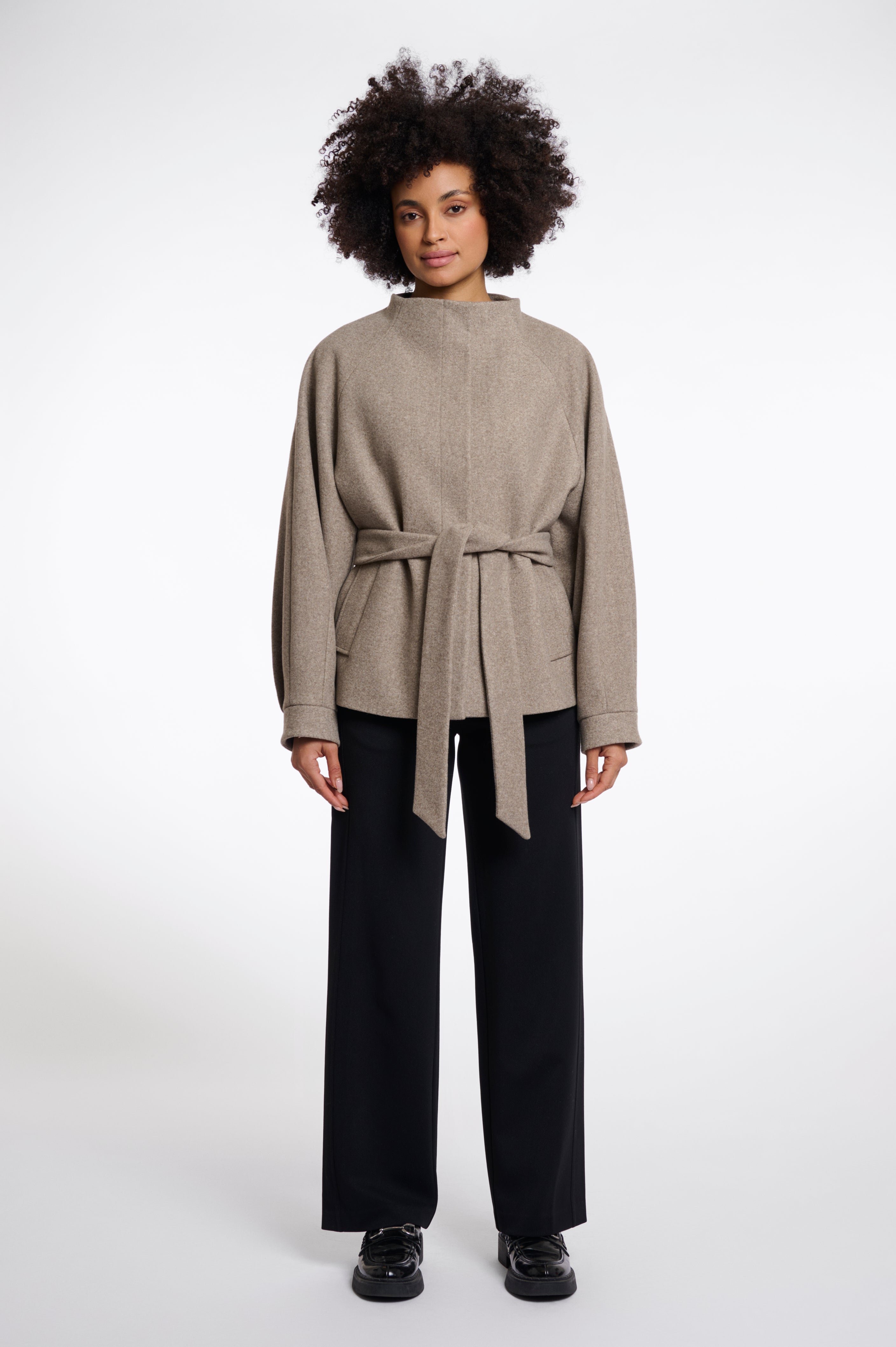 Cappotto donna art. Cornelia Rino & Pelle Toffee melange