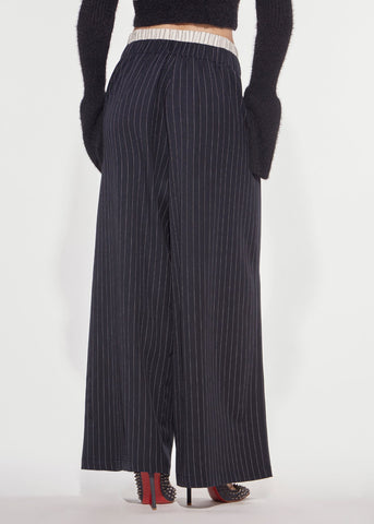 Pantalone wide gessato academy Denny Rose 621DD25015