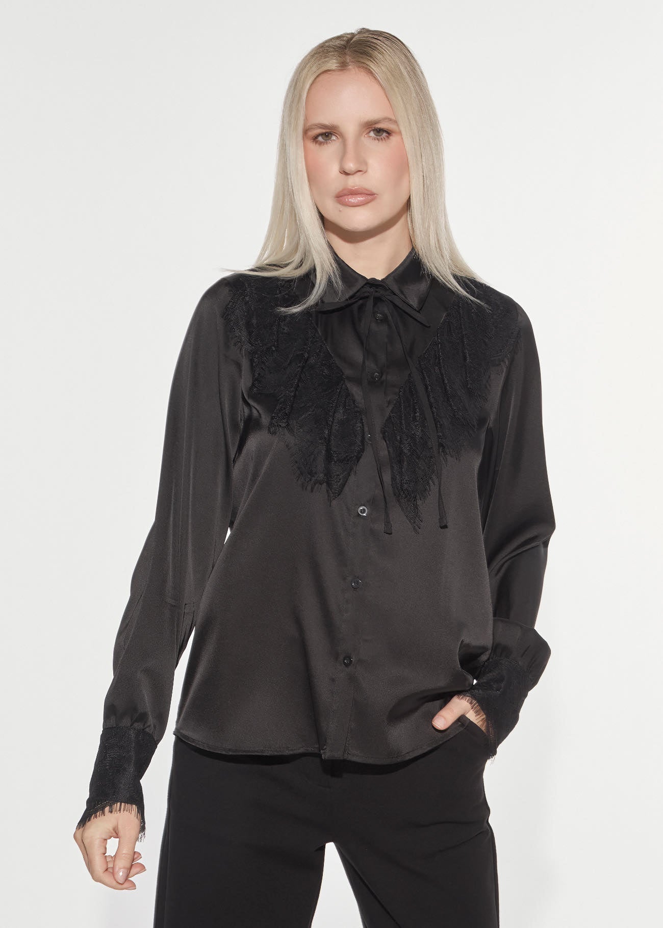 Camicia raso pizzo Denny Rose 621DD45014
