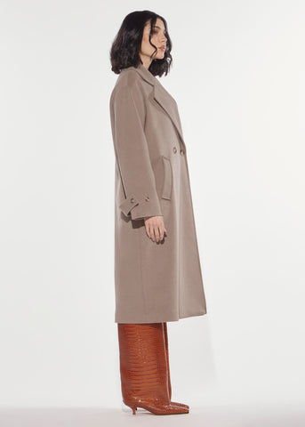 Cappotto ricamo taupe Denny Rose 621DD35026