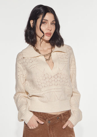 Maglia punto pizzo Angora