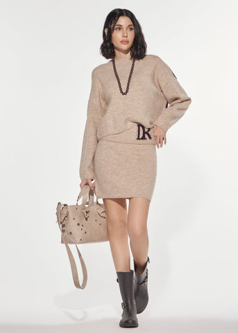 Minigonna logo jacquard Denny Rose 621DD73003