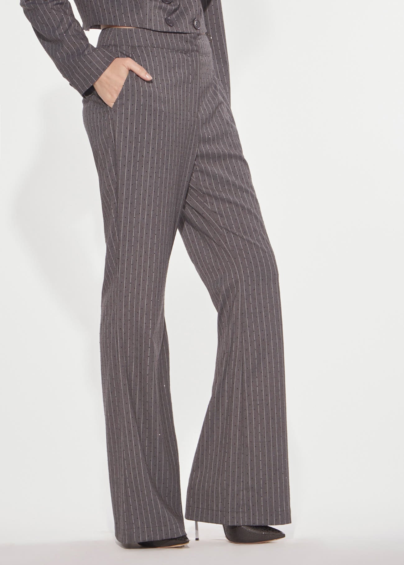 Pantalone flare strass Denny Rose 621DD25007