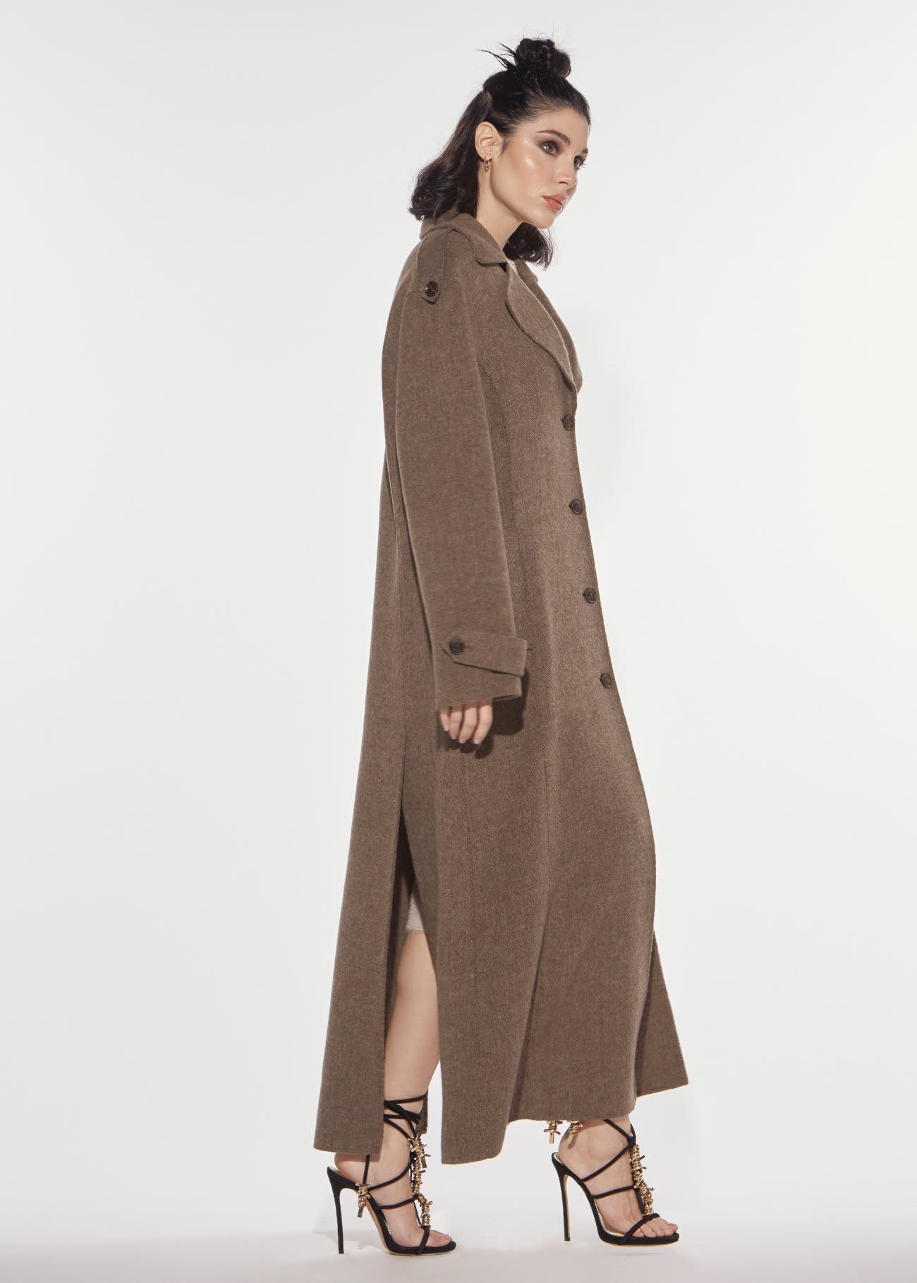 Cappotto spinato ricamo Denny Rose 621DD35011