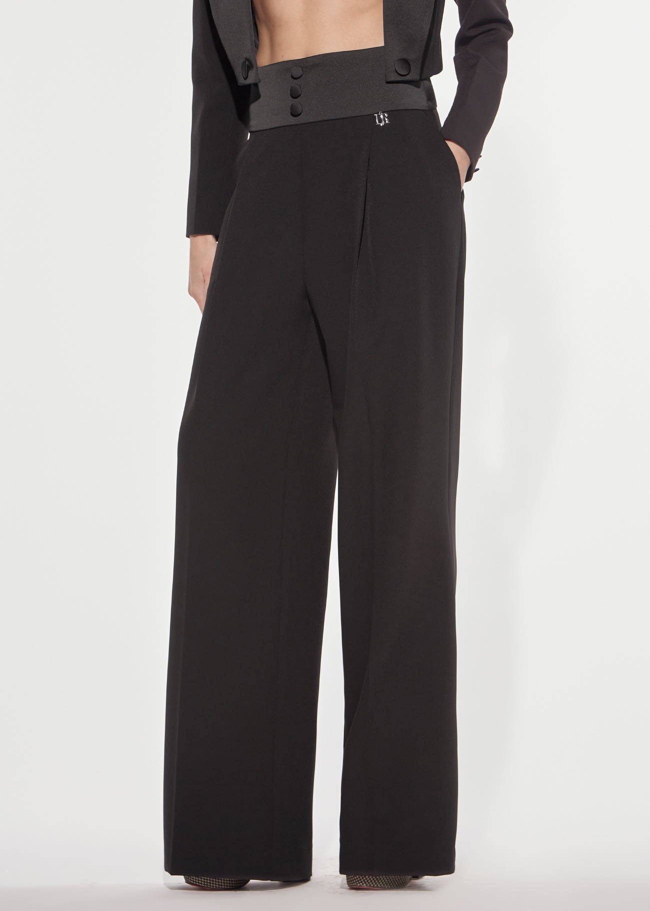 Pantalone palazzo fascia raso Denny Rose 621DD25016
