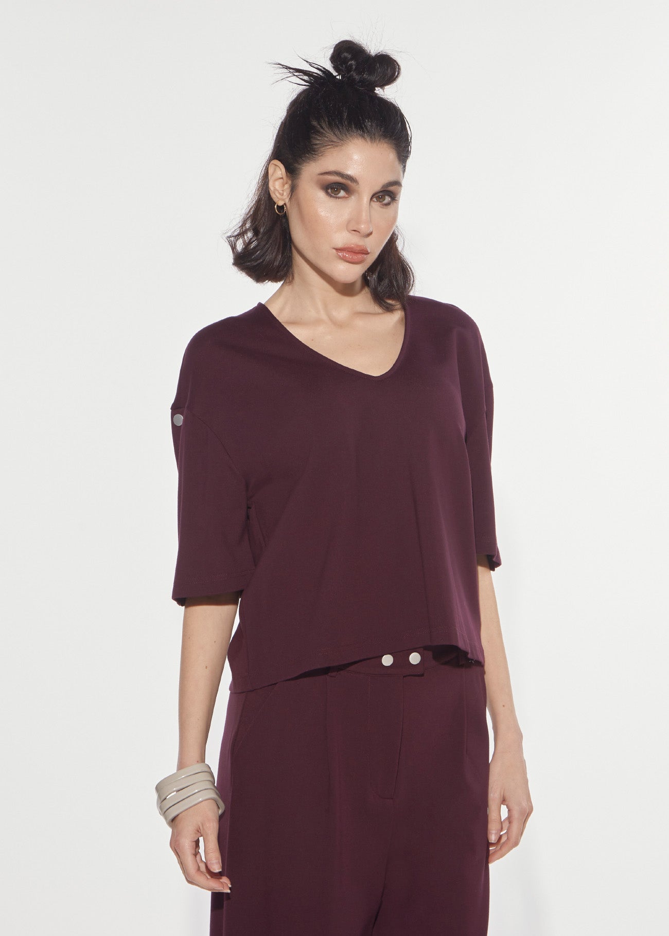 Maglia punto milano bottoni Denny Rose 621DD64002