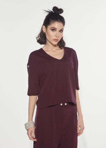 Maglia punto milano bottoni Denny Rose 621DD64002