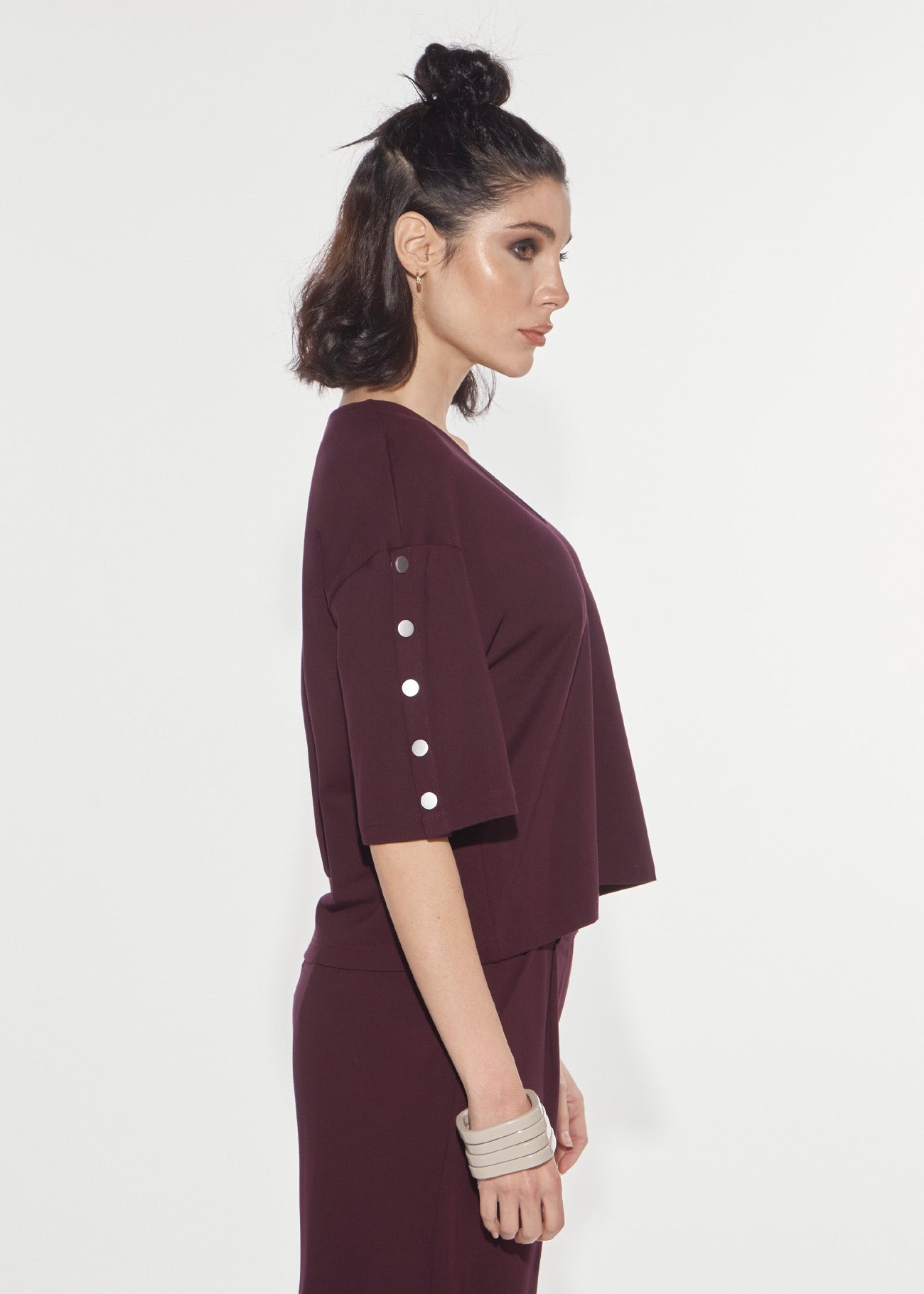 Maglia punto milano bottoni Denny Rose 621DD64002