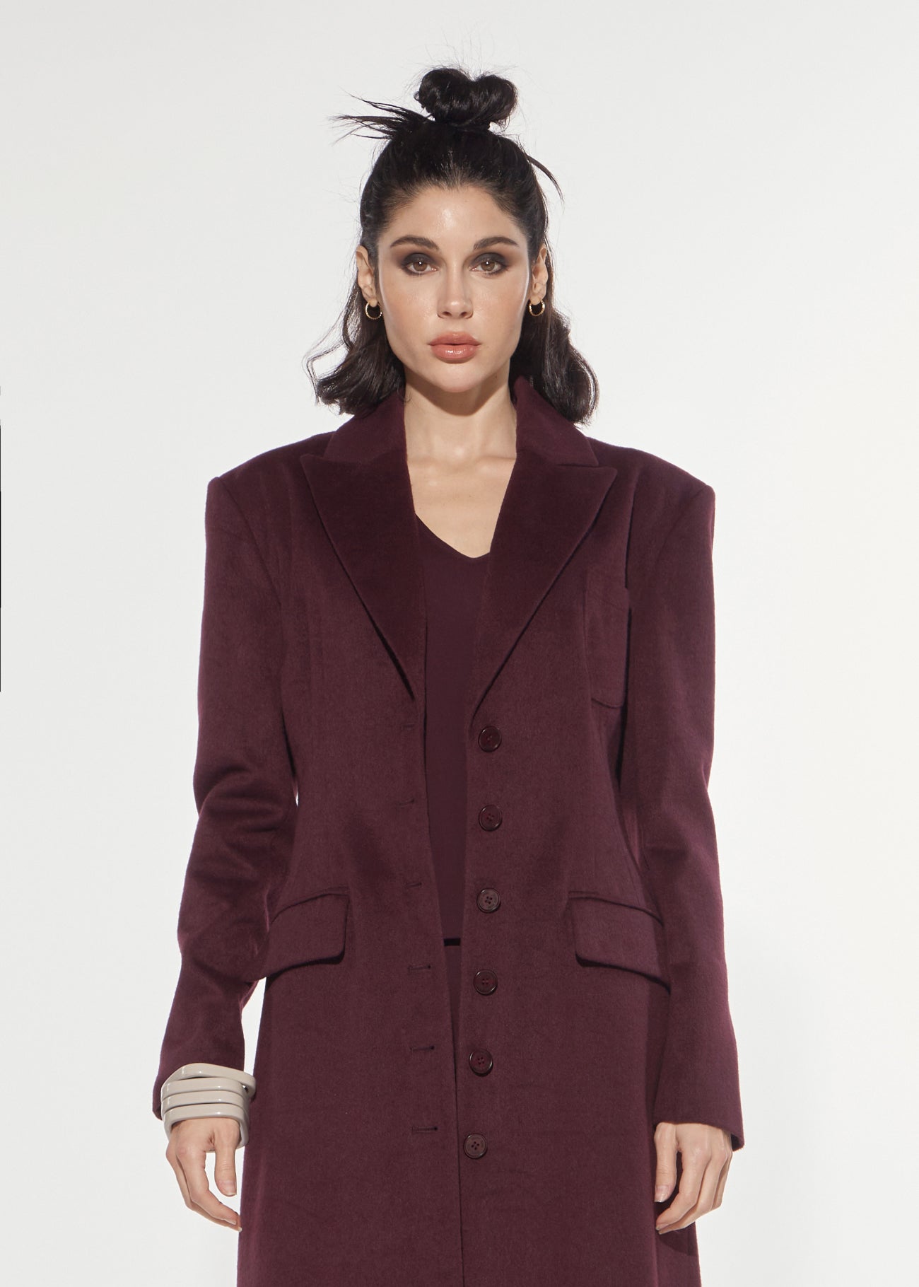 Cappotto lungo misto lana Denny Rose 621DD35005