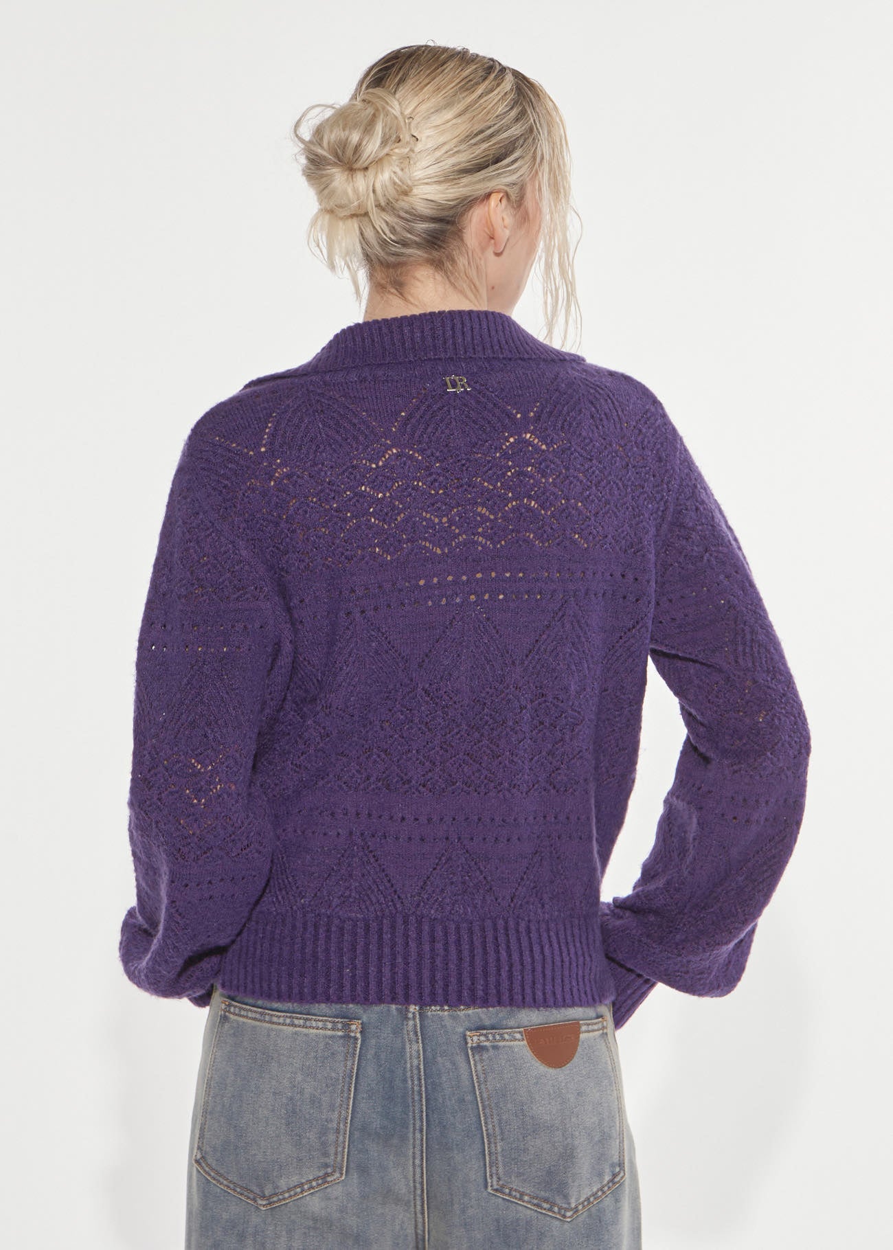 Maglia punto pizzo Purple