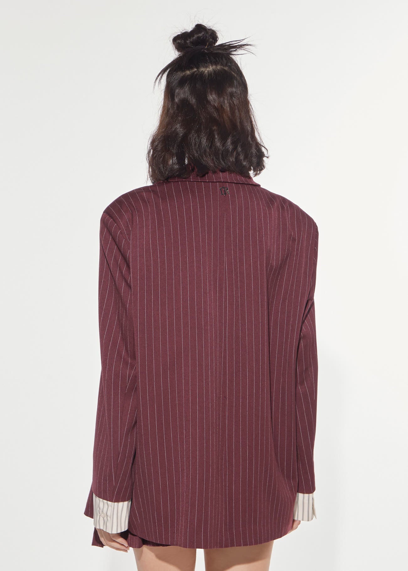Blazer over Academy gessato red wine Denny Rose 621DD35025
