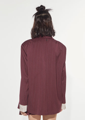 Blazer over Academy gessato red wine Denny Rose 621DD35025
