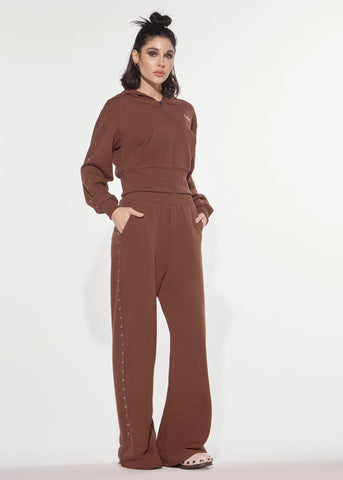 Felpa Eclectic zip borchie Denny Rose 621DD64010