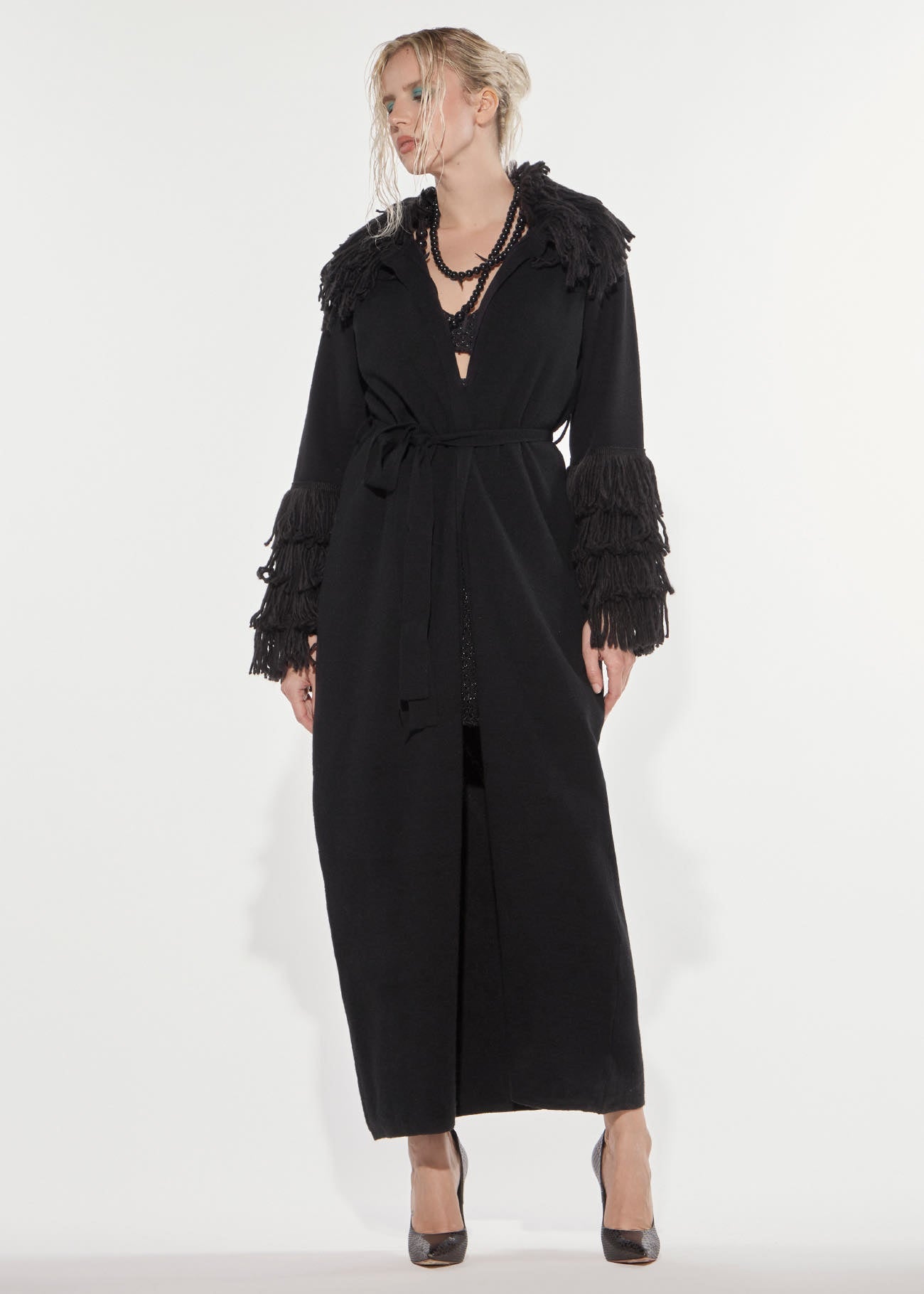 Cappotto maglia frange Denny Rose 621DD33002
